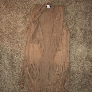 Suede fringes vest